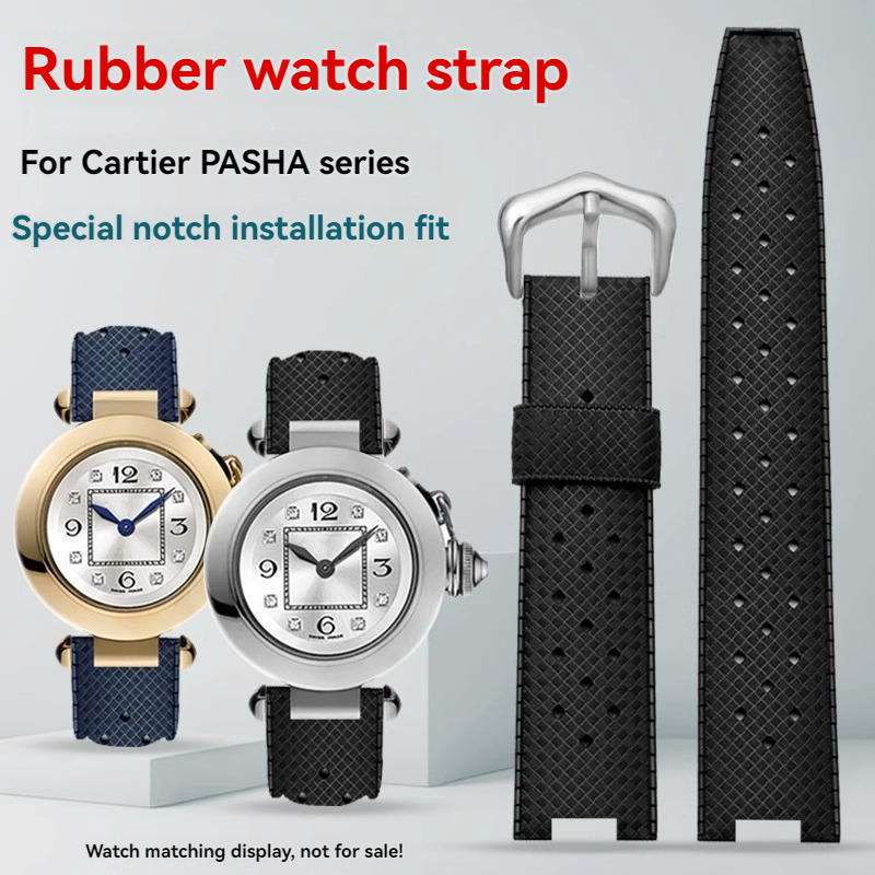 Cartier Watch Tank - Gummi-Herrenuhrenarmband für Cartier Pasha PASHA Series
