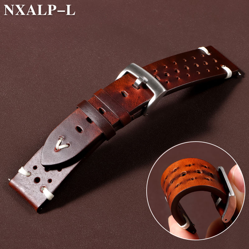Nato Strap Nylon - Retro Öl Wachs Verfärbung Leder Uhrenarmband