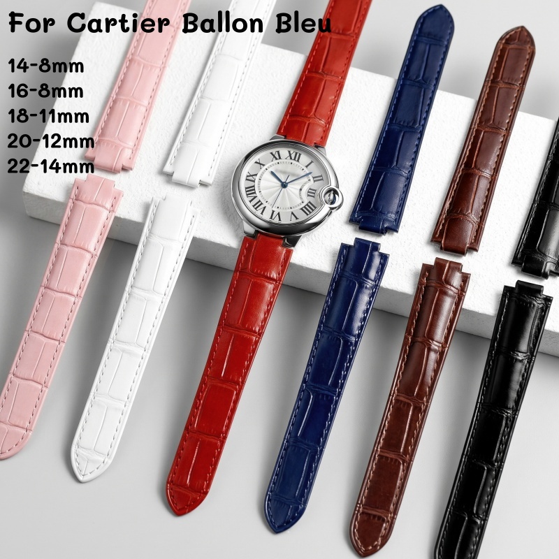 Cartier Watch Tank - Leder-Uhrenarmband mit Doppelkonvexen Anschlüssen für Cartier
