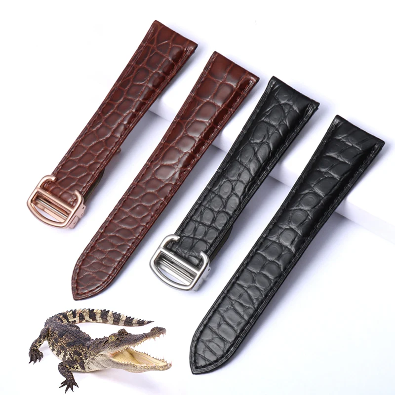 Cartier Watch Tank - Alligator Echtleder Uhrenarmband für Cartier Solo