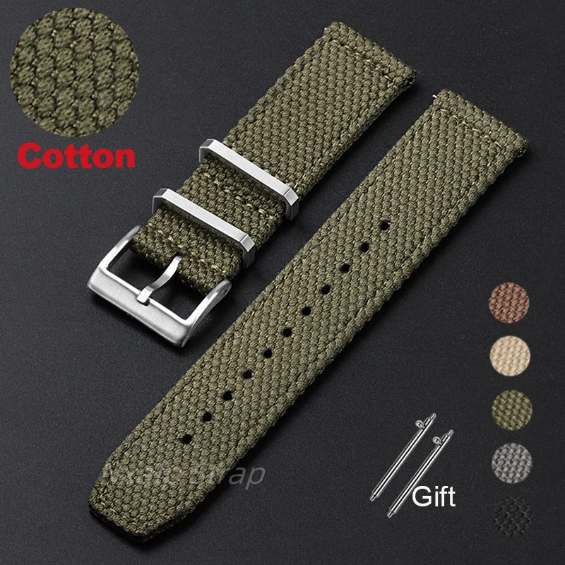 Nato Strap Nylon - 20mm 22mm Nylon Baumwolle Uhrenarmband Herren