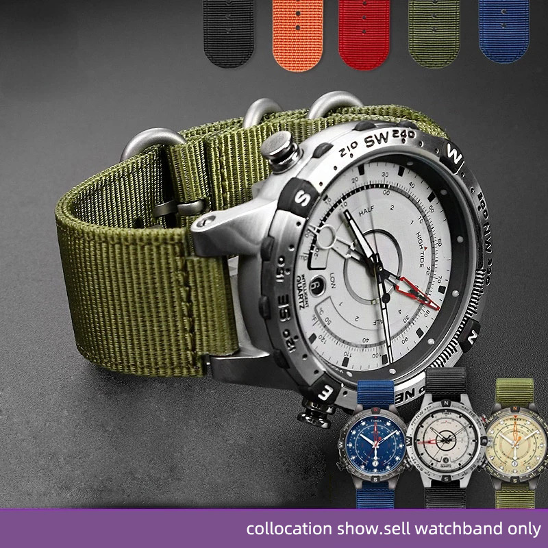 Citizen Watch Promaster - 24*16mm Konvexen Metall ring nylon Armband