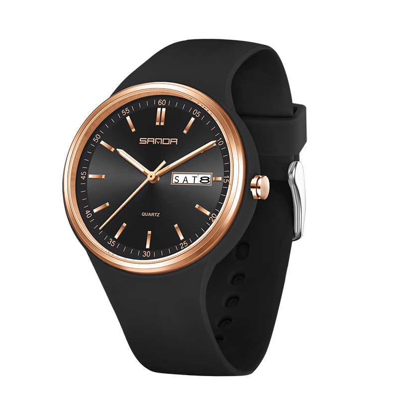 Silicone Band Women - Mode Kalender Hohe Qualität frauen Quarzuhr