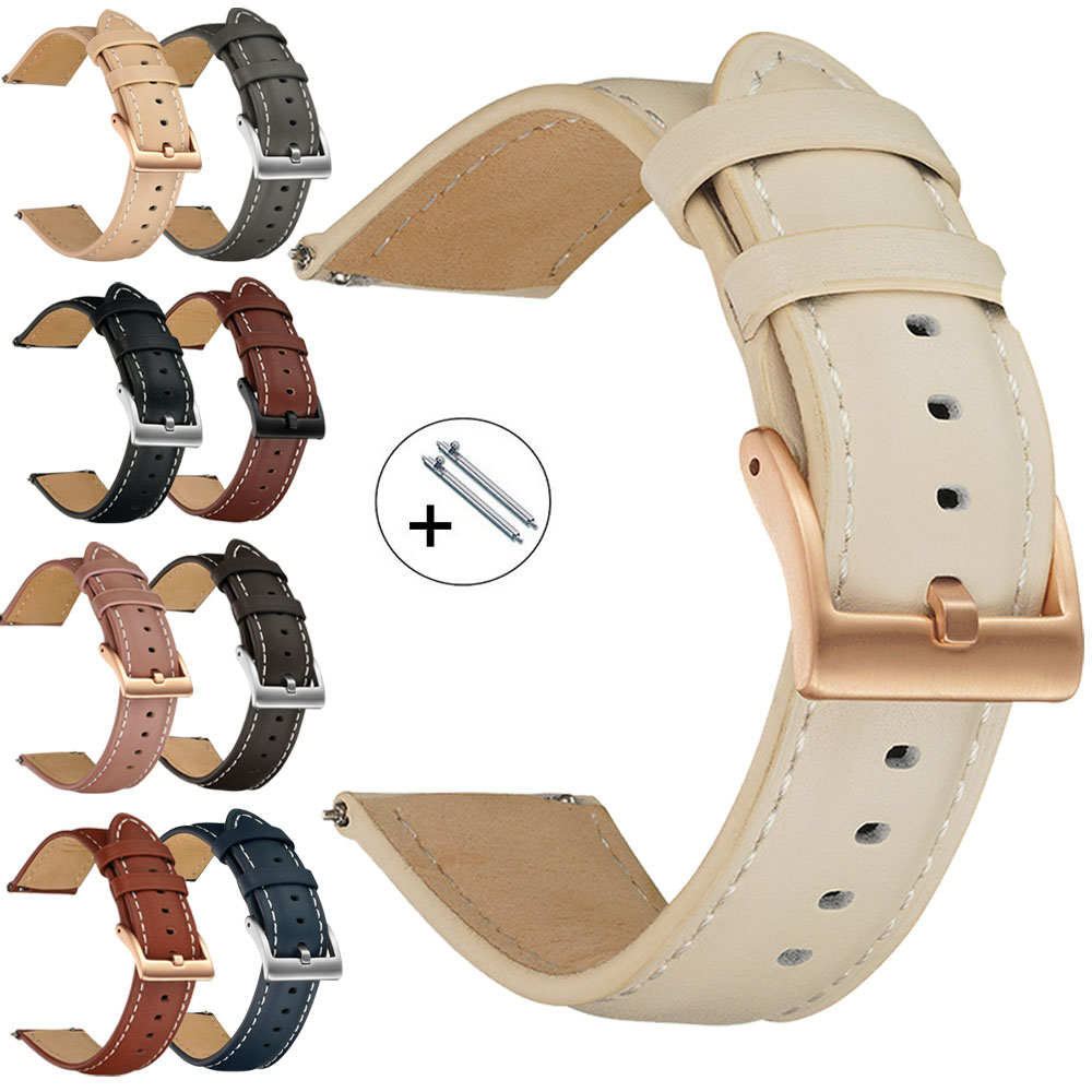 14mm 16mm 18mm 20mm 22mm Echte – Leather Strap Quick Release Bewertung und Preis