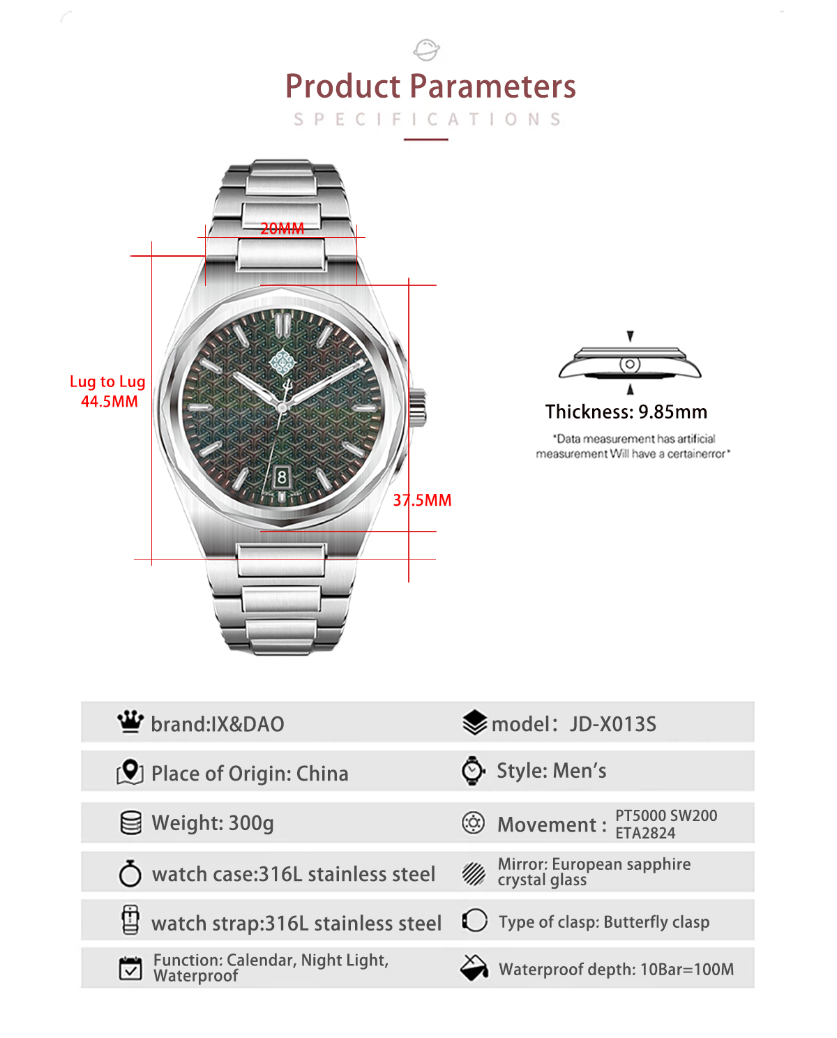 IX&DAO 2026 Neue Warrior 37mm  – Rolex Watch Submariner Bewertung und Preis