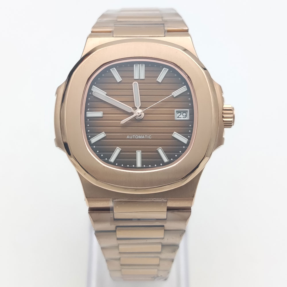 Luxus Rose Gold 40MM Quadrat N – Patek Philippe Watch Nautilus Bewertung und Preis